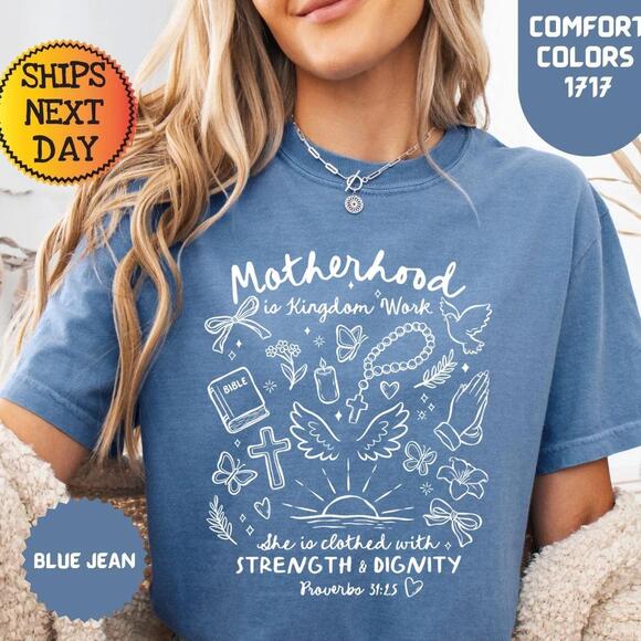 Other - S Christian Mom T-Shirt Motherhood Is Kingdom Work